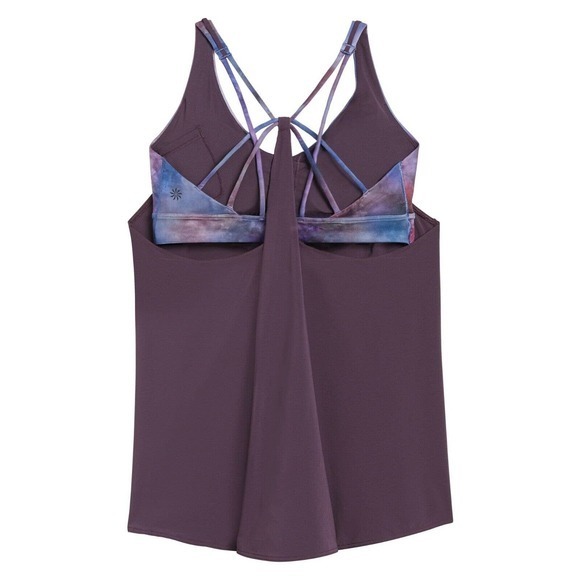NWT Athleta Solace Support Top, Agate Purple/ Supernova SIZE S - Picture 2 of 6